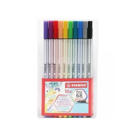 Stabilo Brush Pen 10 Colors || اقلام ستابيلو برش ماركر ١٠ لون - مكتبة اكسبريس الكويت