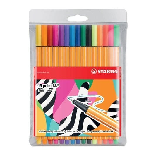 Stabilo Fineliner 15 Colors || مجموعه الوان ستابيلو ١٥ لون - مكتبة اكسبريس الكويت
