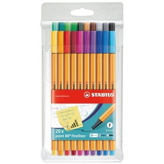 Stabilo Fineliner Set of 20 Colors || مجموعه الوان خرائط ضعيفة ستابيلو ٢٠ لون - مكتبة اكسبريس الكويت
