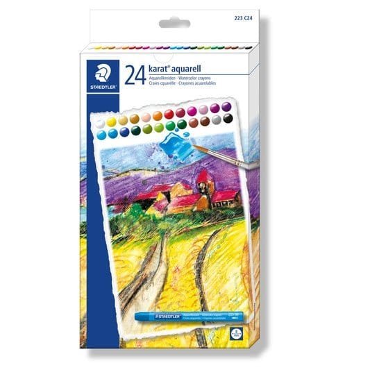 Staedtler 24 Karat Aquarell II ألوان شمعية مائيه كارات ستدلر 24 لون - مكتبة اكسبريس الكويت