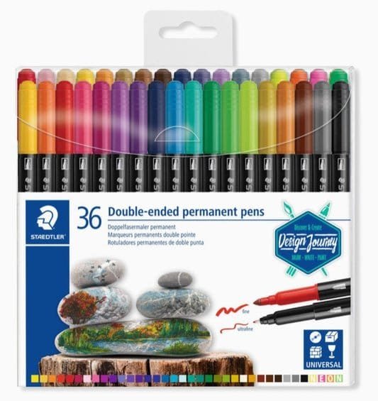 Staedtler 36 Double Ended Permanent Pens II أقلام ثابتة ثنائية الرأس عدد ٣٦ ماركة ستيدلر - مكتبة اكسبريس الكويت