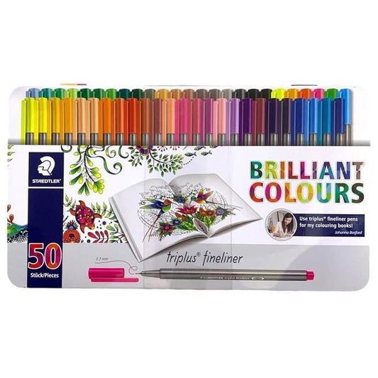 Staedtler Brilliant Triplus Fineliner 50 Colors || الوان ستدلر راس رفيع ٥٠ لون - مكتبة اكسبريس الكويت