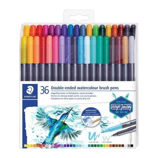 STAEDTLER Double Ended Watercolour Brush Pen 36 || الوان مائيه ستدلر ثنائية الرأس 36 لون - مكتبة اكسبريس الكويت