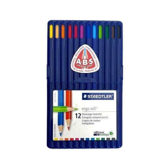 Staedtler Ergo Soft 12 Triangular Colored Pencils || الوان خشبية ستدلر مثلثة ناعمه ١٢ لون - مكتبة اكسبريس الكويت