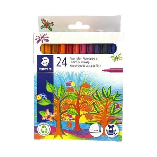 staedtler fibre tip pens 24 colors || الوان شينية ستدلر 24 لون - مكتبة اكسبريس الكويت