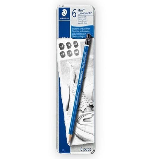 Staedtler Mars Lumograph 6 Sketch Pencils Set - مكتبة اكسبريس الكويت