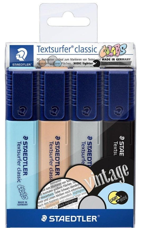 Staedtler Text Surfer Vintage Highlighters || اقلام ستدلر فسفوري فينتيج هايلايتر⁩ - مكتبة اكسبريس الكويت