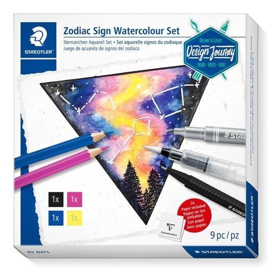 STAEDTLER trendset Design Journey zodiac watercolor set || الوان مائيه زودياك ستدلر - مكتبة اكسبريس الكويت