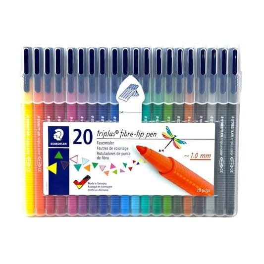 Staedtler Triplus 20 Fibre Tip Pen || علبة الوان شينية ستدلر ٢٠ لون - مكتبة اكسبريس الكويت