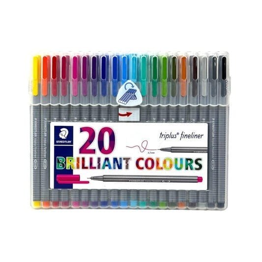 Staedtler Triplus 20 Fineliner || الوان ستدلر فاين لاينر راس ضعيف ٢٠ لون - مكتبة اكسبريس الكويت