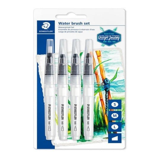 Staedtler Water Brush Set || مجموعة فرش مائية ستدلر - مكتبة اكسبريس الكويت