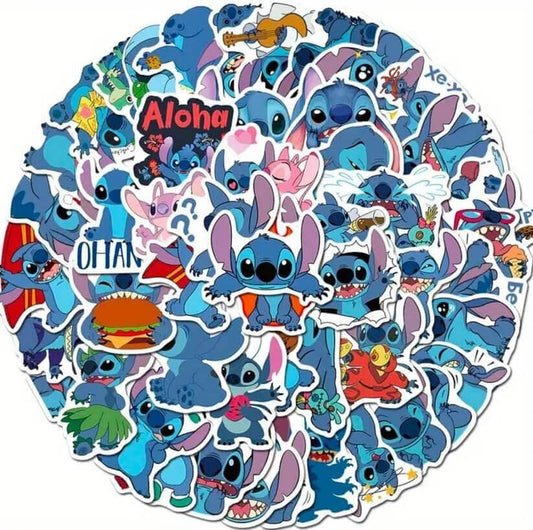 Stitch Stickers 50 Pcs Pack || ستيكرات ستيتش مجموعة ٥٠ حبة - مكتبة اكسبريس الكويت