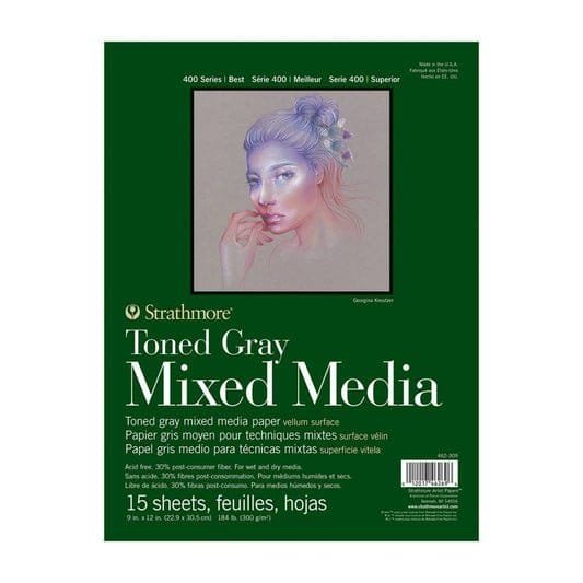 Strathmore Toned Gray 22.9*30.5 cm || دفتر رسم تون رمادي 22.9*30.5 سم - مكتبة اكسبريس الكويت