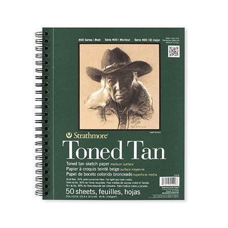 Strathmore Toned Tan 22.9*30.5 cm || دفتر رسم تون تان 22.9*30.5 سم - مكتبة اكسبريس الكويت