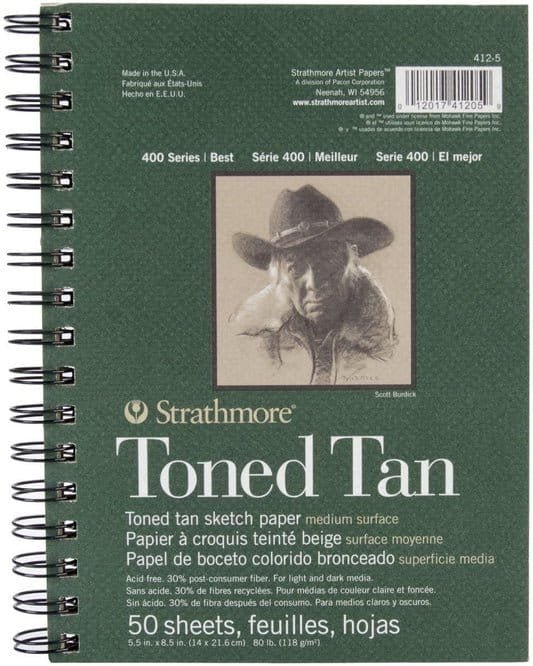 Strathmore Toned Tan A5 || دفتر رسم تون تان حجم صغير - مكتبة اكسبريس الكويت