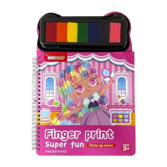 Super Fun Finger Print Paint Dress Up Series || الوان بصمة للاطفال شكل البنت - مكتبة اكسبريس الكويت