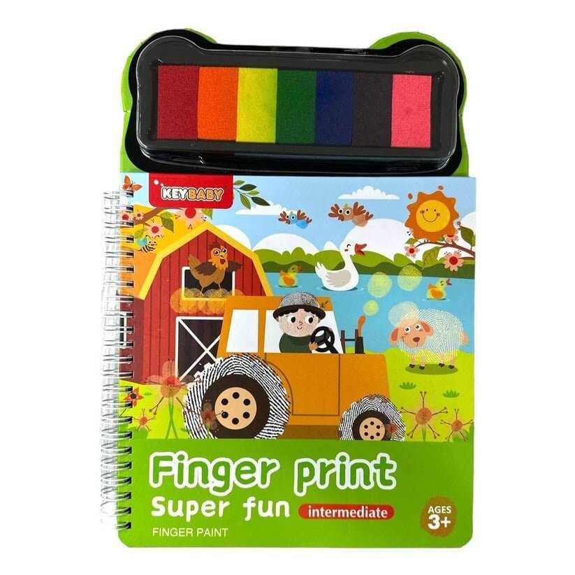 Super Fun Finger Print Paint Intermediate || الوان بصمة للاطفال شكل المزرعة - مكتبة اكسبريس الكويت