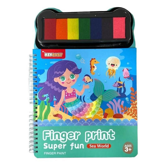 Super Fun Finger Print Paint Sea World || الوان بصمة للاطفال شكل حورية البحر - مكتبة اكسبريس الكويت