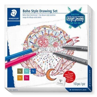 Trendset Design Journey Boho Style Set STAEDTLER||| مجموعة تريندست ديزاين جورنى بوهو ستايل - مكتبة اكسبريس الكويت