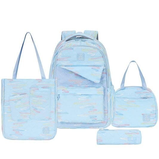 Twins Back to School Backpack Set 4 Pcs || مجموعة العودة الى المدرسة طقم ٤ قطع جنطة طهر و مقلمة و شنطة اكل و حقيبة رياضة 14 - مكتبة اكسبريس الكويت