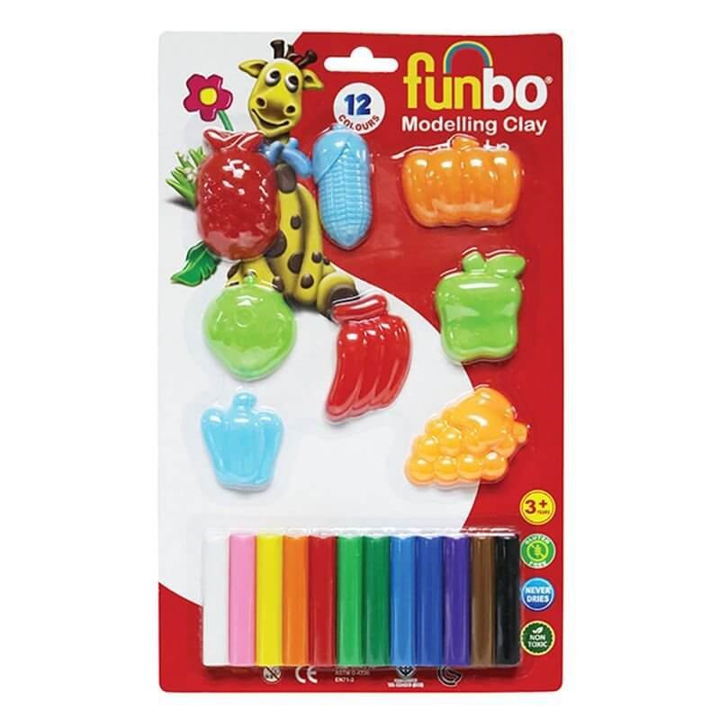 طين صلصال فنبو ١٢ لون - مكتبة اكسبريس الكويت
