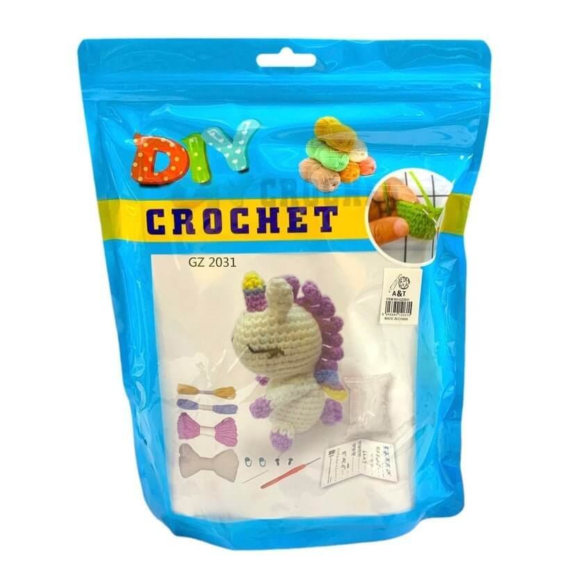 Unicorn Crochet Package with Turorial || مجموعة كروشيه مع فيديو توضيحي شكل يونيكورن - مكتبة اكسبريس الكويت