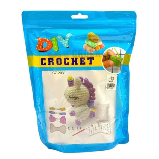 Unicorn Crochet Package with Turorial || مجموعة كروشيه مع فيديو توضيحي شكل يونيكورن - مكتبة اكسبريس الكويت