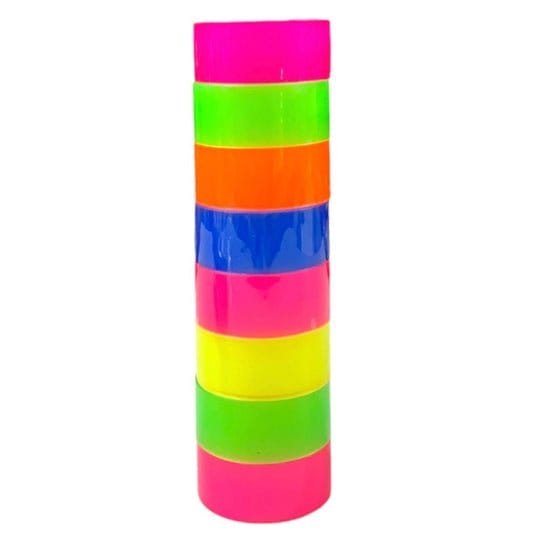 Washi Tape Neon Color 8 Pcs || واشي تيب الوان نيون ٨ لون - مكتبة اكسبريس الكويت