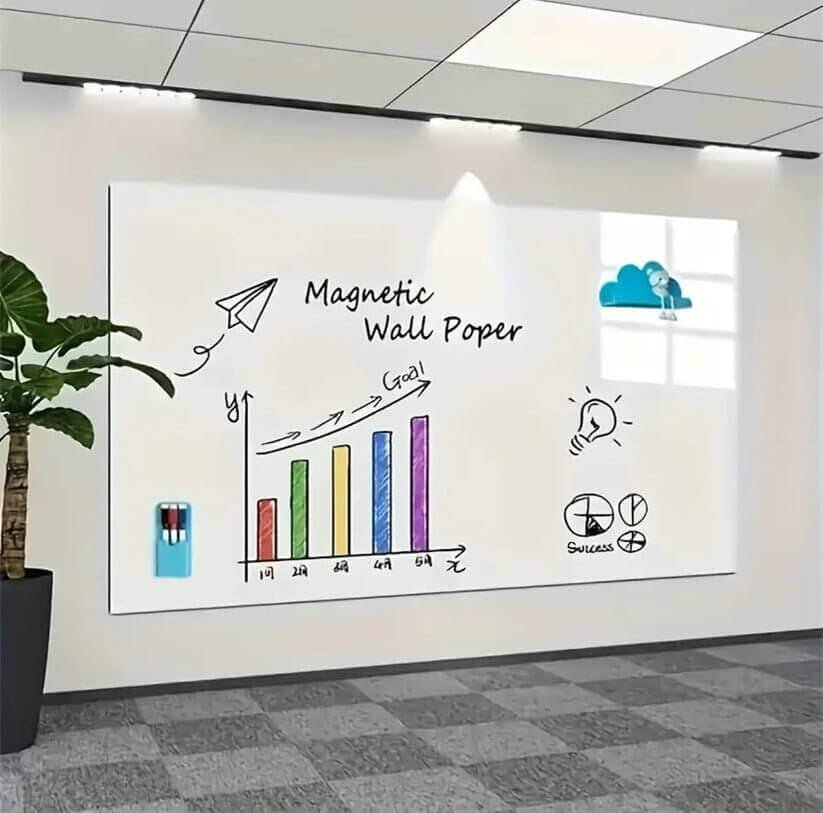 Whiteboard Magnetic Roll 300x60 cm || رول صبورة وايت بورد مغناطيسية بالكهرباء الساكنة طول ٣ متر عرض ٦٠ سم - مكتبة اكسبريس الكويت