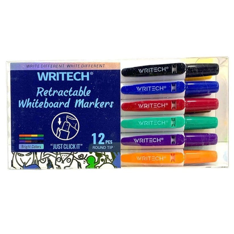 Writech علامات السبورة القابلة للسحب 12 قطعه - مكتبة اكسبريس الكويت